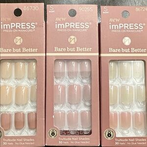 imPRESS Bare but Better Neutral & Nude Press-On Nails - Pink, Beige, Taupe set 3